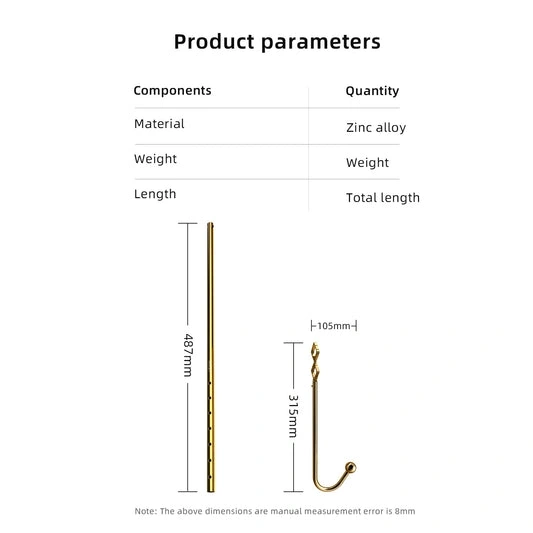 AllNight 3867 Adjustable Golden Hook Set LOCKINK Anal 1211
